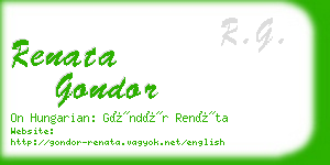 renata gondor business card